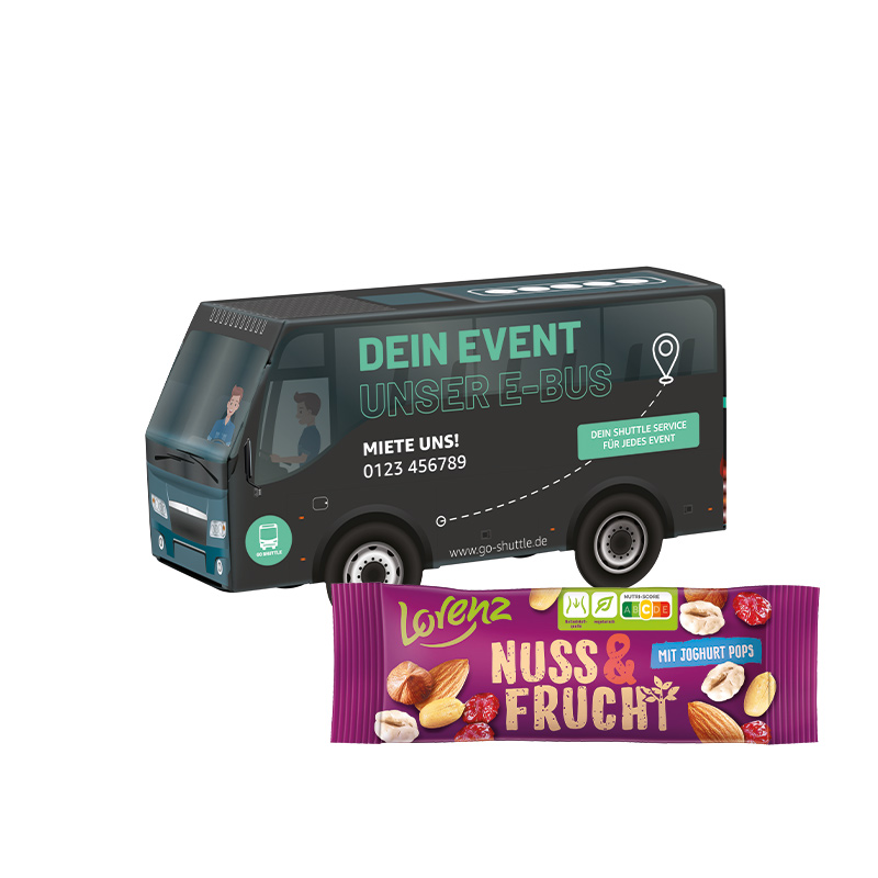 3D-Präsent Bus, Lorenz Nuss + Frucht