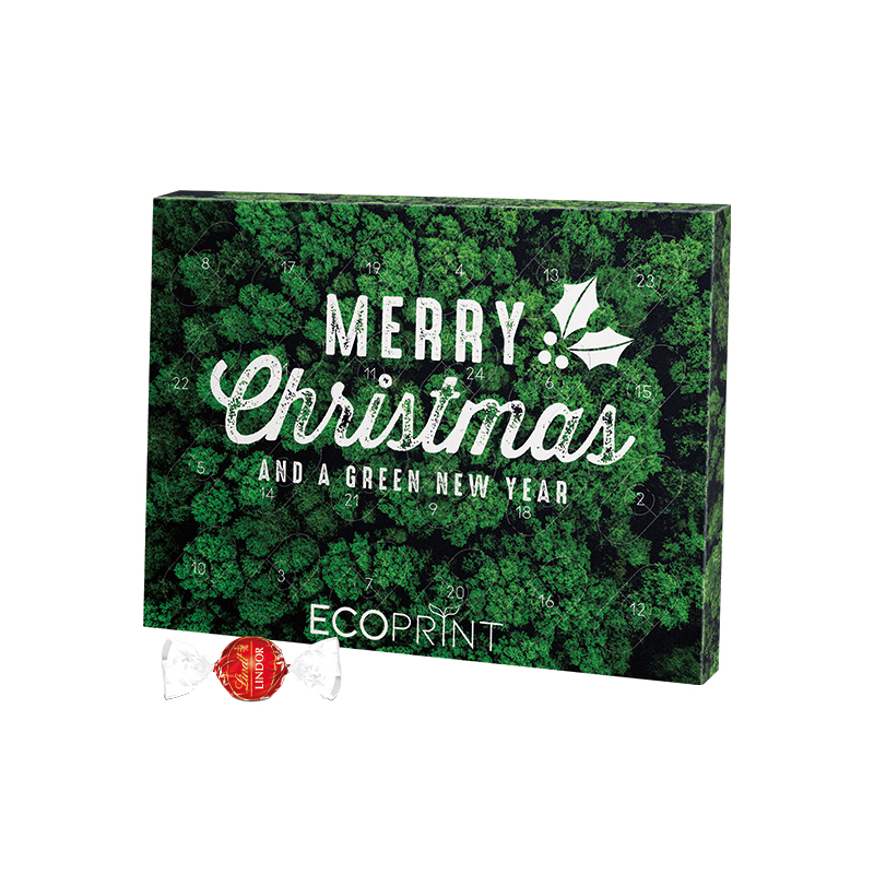 Adventskalender Eco XL, Papierblister, Lindt LINDOR Milchkugeln