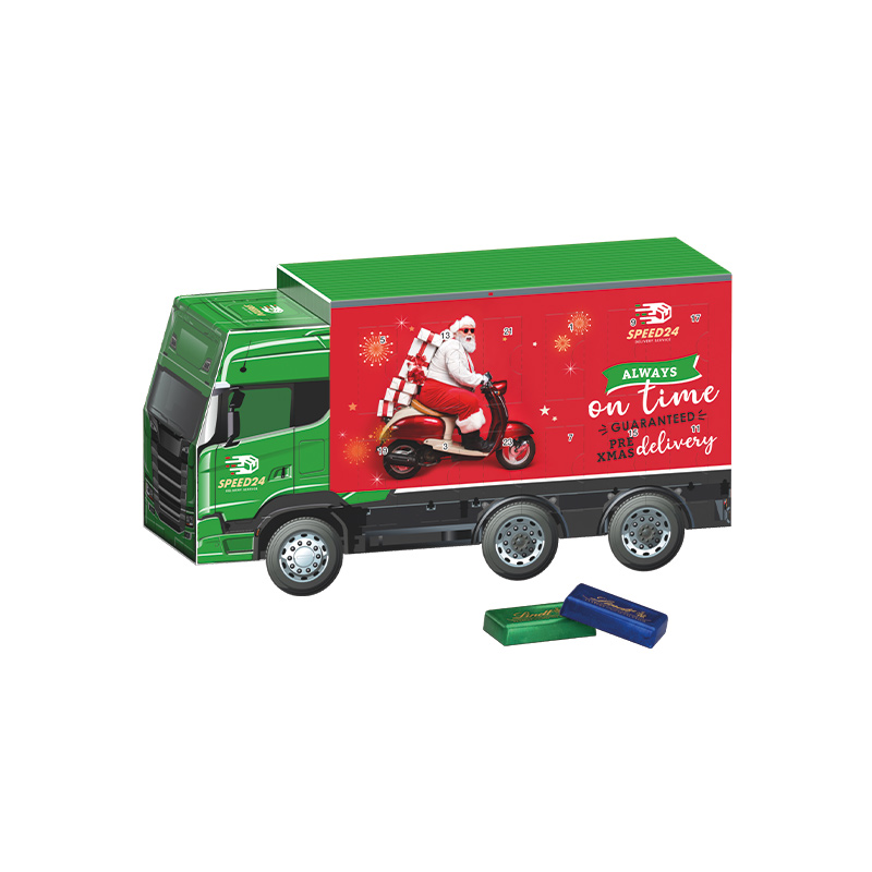 Adventskalender LKW, Lindt Schokotäfelchen