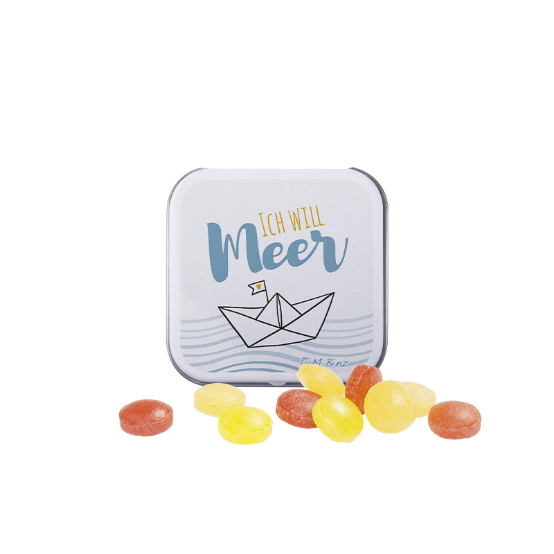 Dose Quadratisch, Mini Bonbons Fruchtmix